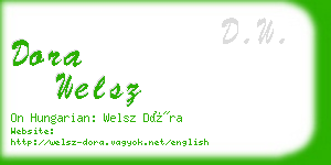 dora welsz business card